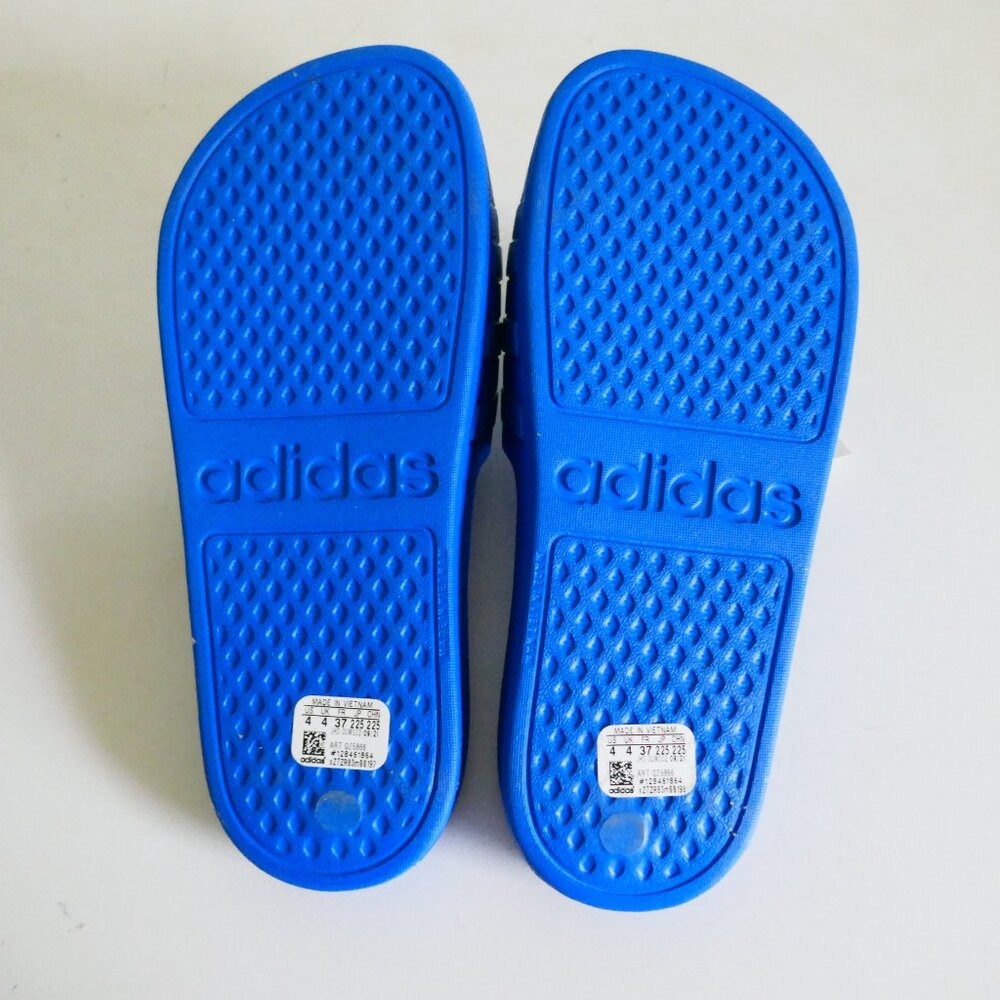 NWT Adidas blue athletic sport slides sandals unisex US Mens sz 4/ Womens sz 5 - Picture 4 of 4